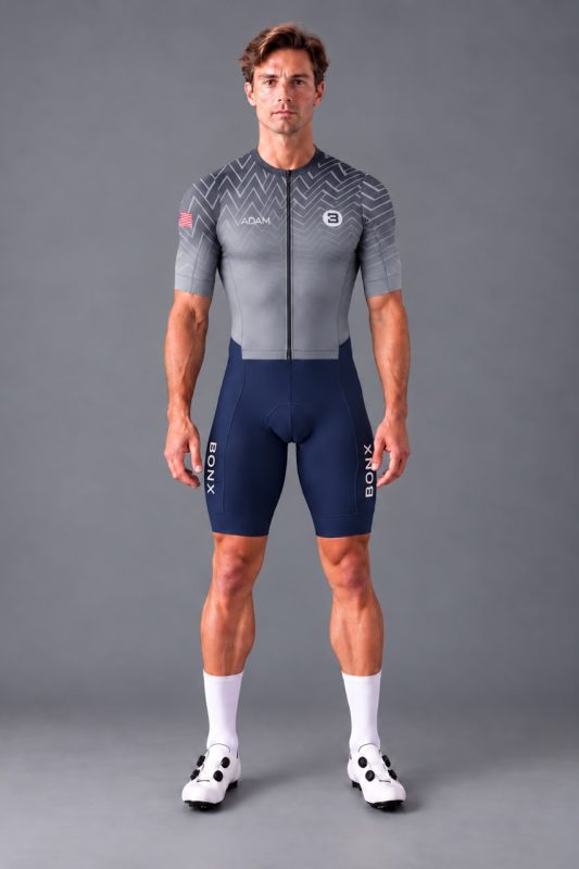 Elite Liner Grey Short Trisuit Men