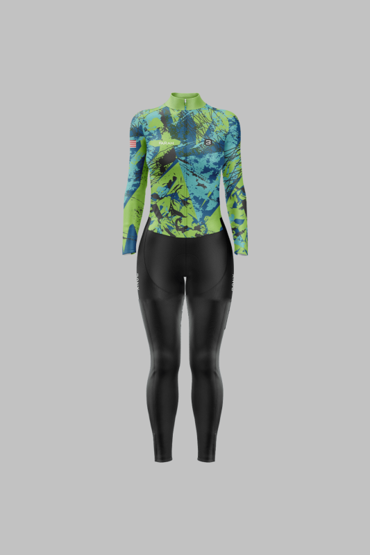 Elite Euphoria Green Long Trisuit Women
