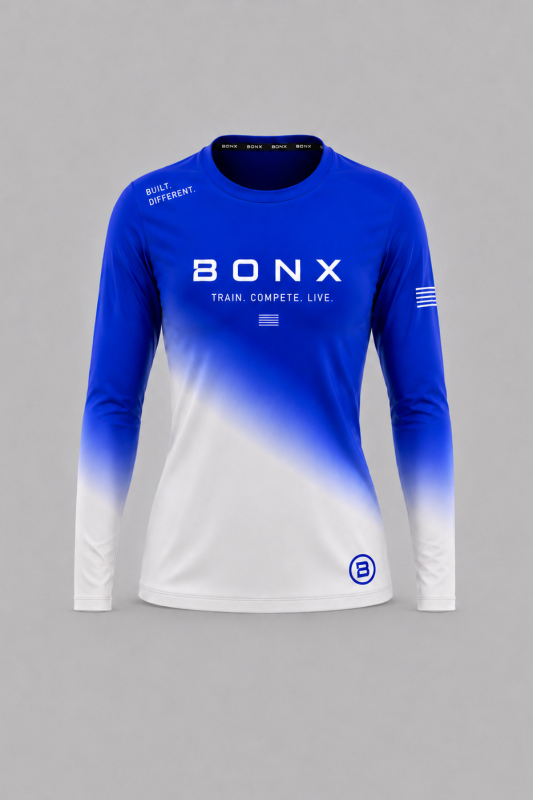 Performance T-Shirt Long Sleeve H1 Hybrid Electric Cobalt