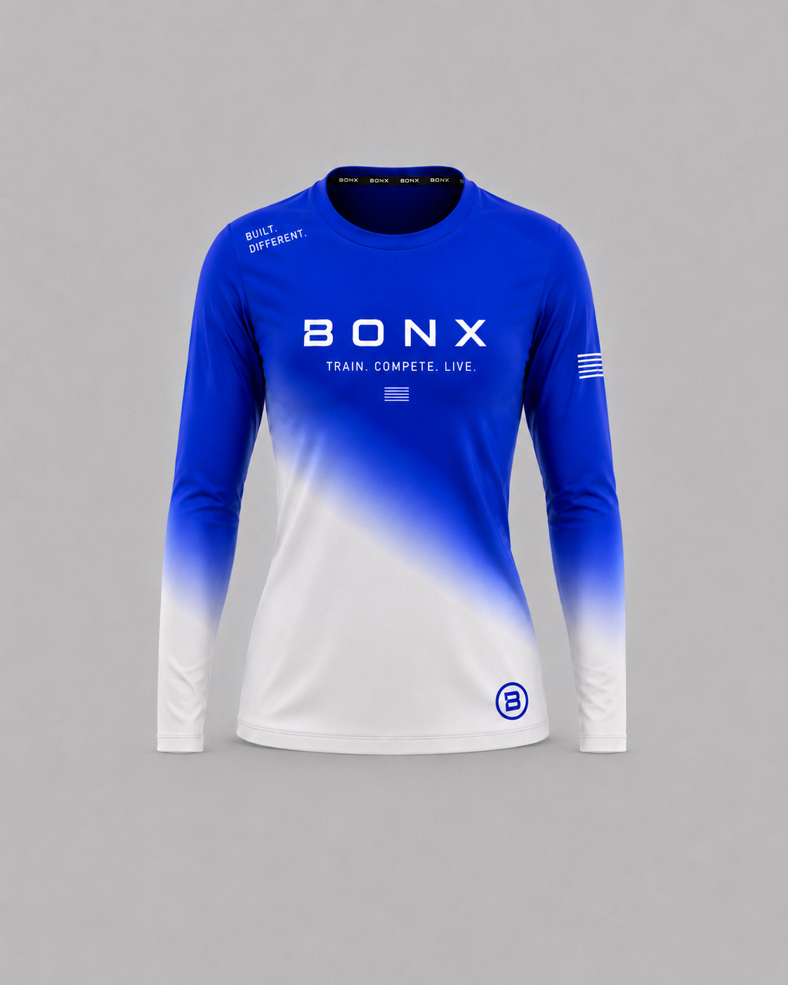 Performance T-Shirt Long Sleeve H1 Hybrid Electric Cobalt