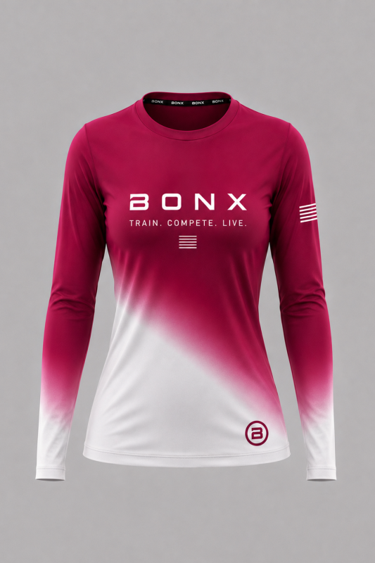 Performance T-Shirt Long Sleeves Women H1 Hybrid Magenta Rush